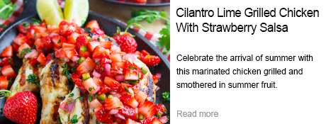 Cilantro Lime Grilled Chicken With Strawberry Salsa