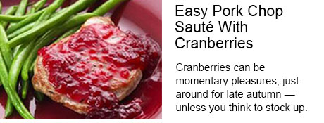 Easy Pork Chop Sauté With Cranberries Recipe